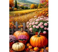 300 piece Jigsaw Puzzles for Adults Impossible Hard Difficult Challenging Puzzle, jigsaws 300 pieces for adults Fun Activity & Present for The Whole Family, Theme:Flower Pumpkin House