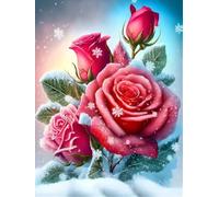 300 piece Jigsaw Puzzles for Adults Impossible Hard Difficult Challenging Puzzle, jigsaws 300 pieces for adults Fun Activity & Present for The Whole Family, Theme:Snowflake Rose
