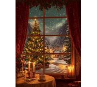 300 piece Jigsaw Puzzles for Adults Impossible Hard Difficult Challenging Puzzle, jigsaws 300 pieces for adults Fun Activity & Present for The Whole Family, Theme:Christmas Nightscape