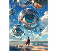 300 piece Jigsaw Puzzles for Adults Impossible Hard Difficult Challenging Puzzle, jigsaws 300 pieces for adults Fun Activity & Present for The Whole Family, Theme:Fantasy Eyes