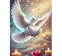 300 piece Jigsaw Puzzles for Adults Impossible Hard Difficult Challenging Puzzle, jigsaws 300 pieces for adults Fun Activity & Present for The Whole Family, Theme:White Dove