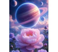 300 piece Jigsaw Puzzles for Adults Impossible Hard Difficult Challenging Puzzle, jigsaws 300 pieces for adults Fun Activity & Present for The Whole Family, Theme:Cosmic Peony