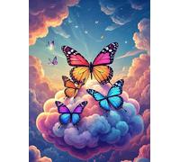 300 piece Jigsaw Puzzles for Adults Impossible Hard Difficult Challenging Puzzle, jigsaws 300 pieces for adults Fun Activity & Present for The Whole Family, Theme:Cloud Butterfly