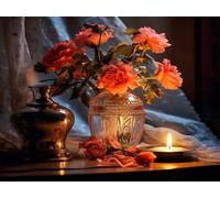 300 piece Jigsaw Puzzles for Adults Impossible Hard Difficult Challenging Puzzle, jigsaws 300 pieces for adults Fun Activity & Present for The Whole Family, Theme:Rose Vase Petals