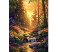 300 piece Jigsaw Puzzles for Adults Impossible Hard Difficult Challenging Puzzle, jigsaws 300 pieces for adults Fun Activity & Present for The Whole Family, Theme:Sunset Wildflowers