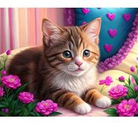 300 Piece Jigsaw Puzzles for Adults Innocent Cat, Puzzles 300 Pieces for Adults, 20x15 inch Difficult Jigsaw Puzzles with Letters on Back, Fun puzzle for Family Activity