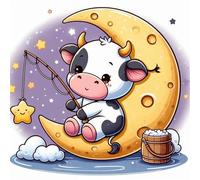 300 Piece Jigsaw Puzzles for Adults Moon Cow, Fun Challenges, Educational Games, Difficult Jigsaw Puzzles for Adults, Puzzle 300 Pieces