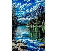 300 Piece Jigsaw Puzzles for Adults Mountain Forests Rivers Puzzle Fun Challenges Perfect for Relaxation Letter Printed on Back Interlock Perfectly No Dust for Men Women Elders Seniors 15 x 10.2 inch