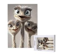 300 Piece Jigsaw Puzzles for Adults,Ostrich Jigsaw Puzzles for Adults, Wooden Puzzle with Gift Box,Animal Jigsaws for Family Educational Games, Unique Gifts for Women/Men, Home Wall Decor,ML-1449