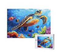 300 Piece Jigsaw Puzzles for Adults Sea Turtles Jigsaw Fish Comes with Packaging Box and Reference Pictures,Fun and Joyful Family Entertainment Games,Challenging Puzzles Gifts for Women/Men 2T-965