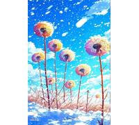 300 Piece Jigsaw Puzzles for Adults Snow Flower Puzzle Fun Challenges Perfect for Relaxation Letter Printed on Back Interlock Perfectly No Dust for Men Women Elders Seniors 15.6 x 11 inch