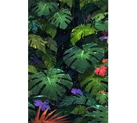 300 Piece Jigsaw Puzzles for Adults, Tropical Leaves Flowers 15.6x11 inch, Challenging Brain Teaser Puzzle, Premium Cardboard Hobby Gift for Adults & Seniors