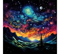 300 Piece Jigsaw Puzzles for Adults Watercolor Starry Sky, Educational Games, Impossible Hard Difficult Challenging, Relaxation Jigsaw Puzzles for Adults 300 Pieces 13.8x13.8 inch