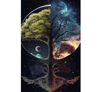 300 Piece Jigsaw Puzzles for Adults - Yin Yang Tree - Eco Matte Anti-Glare Print, Precision Fit Interlocking Pieces with Letter Zone Backing 20.47x14.96 ich