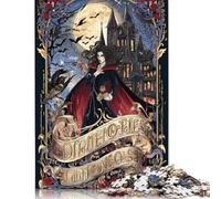 300 Piece Jigsaw Puzzles Vampire Chronicles Moonlit Legends Creative Square Wooden Jigsaw Puzzles for Adults 300pcs (40x28cm)