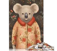 300 Piece Koala Bear Xmas Suit Jigsaw Puzzle for Adult Teenagers Puzzle Jigsaws for Adults Educational Puzzle 300pcs (40x28cm)