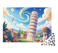300 Piece Mini Jigsaw Puzzle For Adults Tower Balloon Gift Idea | 40x28cm Cardboard Puzzle Lovers Mind Relaxation Handmade Puzzle Birthday Gift Home Decor