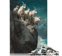300 Piece Mountain Goats at Night Jigsaw Puzzle Adult Jigsaw Puzzle Puzzle for Adults And Teenager 1000pcs (75x50cm)