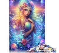 300 Piece Oceanic Enchantment Square Puzzle for Adults, Wooden Puzzles Puzzle Hands-on Game 300pcs (40x28cm)