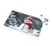 300 Piece Puzzle A Cheerful Snowman In A Winter Wonderland Picture Puzzle 300 Piece Puzzles Games For Kids 8-12(1000PCS)