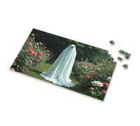 300 Piece Puzzle A Ghostly Figure Stands Amidst Vibrant Rose Bushes Picture Puzzle 300 Piece Puzzles Games For Kids 8-12(1000PCS)