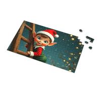 300 Piece Puzzle Christmas Elf Climbing Ladder In Magical Night Picture Puzzle 300 Piece Puzzles Puzzles For Toddlers 2-4(300PCS)