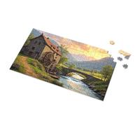 300 Piece Puzzle Vintage Mill By The River At Sunset Picture Puzzle 300 Piece Puzzles Puzzles For Toddlers 2-4(1000PCS)
