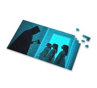 300 Piece Puzzles A Hooded Figure With An Axe Confronts Three Girls In White Dresses. Picture Puzzle Kids Toys For Girls 4 Year Old Boy Gift(500PCS)