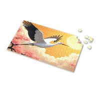 300 Piece Puzzles For Adults Large Piece A White Crane Flies Towards The Moon. Picture Puzzle 500 Piece Puzzles For Adults Clearance Outfoxed Ga(1000PCS)
