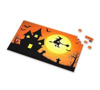 300 Piece Puzzles For Adults Large Piece A Witch Flies On A Broomstick Against A Full Moon Picture Puzzle Toys & Games Jigsaw Puzzles 1000 Pieces(1000PCS)