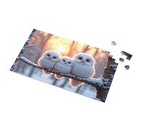 300 Piece Puzzles For Adults Large Piece Snowy Owls At Sunset Picture Puzzle Jigsaw Puzzles 300 Pieces For Adults Toddler Toys(300PCS)