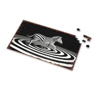 300 Piece Puzzles For Adults Large Piece Zebra In Hypnotic Spiral: A Visual Illusion Picture Puzzle 100 Piece Puzzles For Kids Boy Toys(500PCS)