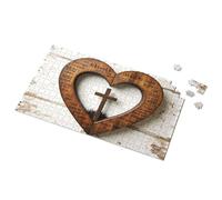 300 Piece Puzzles Heartfelt Cross: A Symbol Of Devotion Picture Puzzle Puzzle 1000 Pieces Gifts For 5 Year Old Girls(1000PCS)