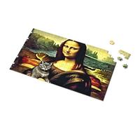 300 Piece Puzzles Leonardo'S Mona Lisa With A Feline Companion Picture Puzzle Puzzle 1000 Pieces Boy Toys(1000PCS)