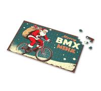 300 Piece Puzzles Merry Bmx Mehawk Santa Claus Riding Bike. Picture Puzzle Puzzle Board Puzzle 500 Pieces(500PCS)