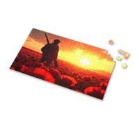 300 Piece Puzzles Soldier Standing In Poppy Field At Sunset Picture Puzzle Boy Toys Eurographics Puzzles 1000 Piece(1000PCS)