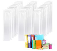 300-Piece Self-Adhesive Label Holders, 1 x 3 Inches Clear Binder Spine Label Holders Top Load, Index Card Pockets Adhesive Backing for Labeling Library Shelves Boxes Office Supplies