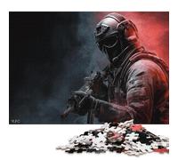 300 Piece Shadow Ops Elite Soldier Creative Square Jigsaw Puzzles for Adults & Wooden Puzzles Stress Relief Puzzle Games And Unique 300pcs (40x28cm)