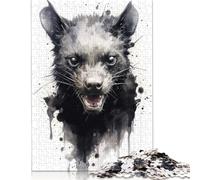 300 Piece Tasmanian Devil Watercolor Adult Jigsaw Puzzle Wooden Puzzles for Teenagers Gifts Puzzle for Adults And Teenager 300pcs (40x28cm)