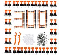 300 Piece Tile Leveling System Kit Contains 100 Reusable Rotary Levelers 100 1.5mm Steel Pins 100 2mm Tile Spacers 2 Plastic Wrenches for Leveling Tiles in Living Rooms Bathrooms and Offices