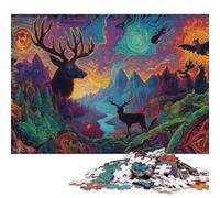 300 Piece Vibrant Forest Dreams Puzzles for Adults Wooden Puzzles Educational Game for Children As A 300pcs (40x28cm)