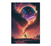 300 Piece Wooden Jigsaw Puzzle for Adults, Cosmic Journey Celestial View