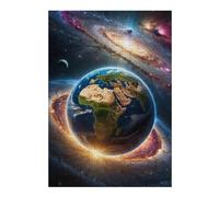 300 Piece Wooden Jigsaw Puzzle for Adults, Earth from Space A Cosmic View
