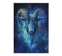 300 Piece Wooden Jigsaw Puzzle for Adults, Galactic Ram Celestial Majesty