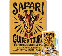 300 Piece Wooden Jigsaw Puzzle for Adults, Safari Guided Tours Poster