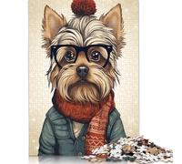 300 Piece Yorkie Puppy Painting Jigsaw Puzzlesfor Adults Teenagers Jigsaws 300 Pieces Relax Puzzles Games 1000pcs (75x50cm)