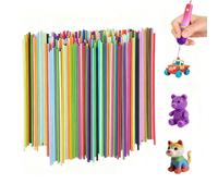 300 Pieces 3D Pen Filament Refills, 30 Color 2.5mm PCL Low Printing Temperature Filament Refills for 3Doodler Start+ Pen for Designs Creative Artworks Sculptures