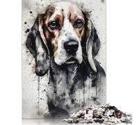 300 Pieces Beagle Dog Loyal Companion Puzzle for Adults Wood Puzzles Wooden Puzzles Learning Educational Puzzle 1000pcs (75x50cm)