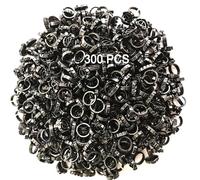 300 Pieces Black Glue Rings for Eyelash Extension, Intelligent Eyelash Glue Rings, Disposable Eyelash Glue Holder, Flower Glue Cup, Heart Eyelash Rings, Eyelash Glue Holder, False Eyelashes,