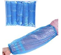 300 Pieces Disposable Oversleeves Disposable Arm Sleeves Waterproof Plastic Oversleeves Cleaning Sleeves (Blue)